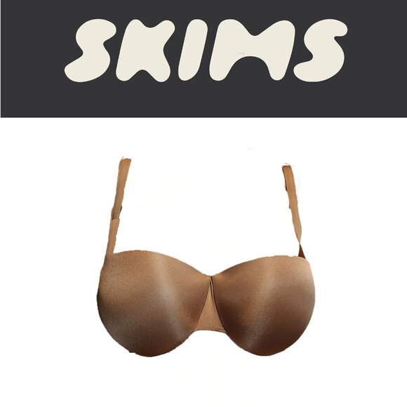 Skims Ultimate Push-Up Balconette Bra NWT Tan 34DDD - Picture 1 of 16